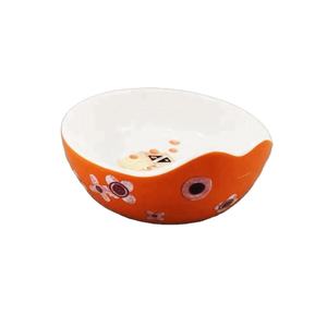 Forma única estilo japonês personalizado logotipo design personalizado <span class=keywords><strong>5</strong></span> polegadas cerâmica <span class=keywords><strong>pet</strong></span> <span class=keywords><strong>bowl</strong></span> - Product Image 2