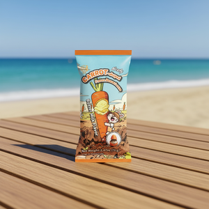 Gelato a Forma di Carota, Gusto Burro e Latte, Guscio al Cioccolato + Briciole di Biscotto, Design Innovativo, Amato da Molti - Product Image 1