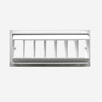 Taille du cou 500*200mm RAL9016 Diffuseur à jet élevé en forme de tambour HVAC en aluminium enduit de poudre blanche avec lames réglables