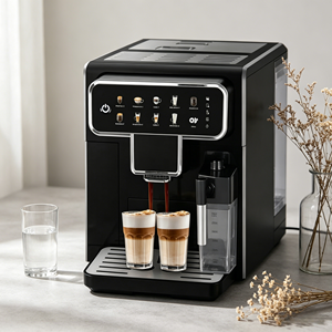 Cafetera Italiana Inteligente con Pantalla Táctil Digital, Tanque de Agua de Gran Capacidad, Automática, para Cappuccino, Latte y Espresso - Product Image 1