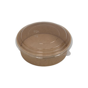 Bol en papier kraft biodégradable de qualité alimentaire, écologique, étanche, avec couvercle transparent pour salade et soupe - Product Image 3