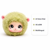 Jouet en peluche interactif intelligent AI rembourré de coton PP, avec fonction de chat vocal 4G eSIM, poupée parlante, cadeau éducatif doux pour enfants