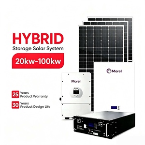 Sistema de Energía Solar Híbrido Personalizable de 20kw 40kw 50kw 60kw 80kw 100kw, Sistema de Energía Solar Conectado/Desconectado a la Red con 25 Años de Garantía - Product Image 1