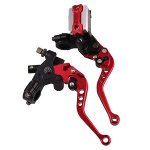 Commandes universelles pour moto, levier de frein et d'embrayage avec réservoir de liquide de frein, compatible avec Yamaha, Kawasaki, Suzuki - Product Image 1