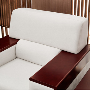 Conjunto de sofás de oficina, asiento individual, tela, estructura de madera maciza, duradero, para reuniones y negociaciones - Product Image 3
