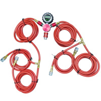 Multi Way Hose 4 Tire Inflation Deflator Inflating Deflating System Air up Down With Tire Pressure Gauge for Off Road Vehicles