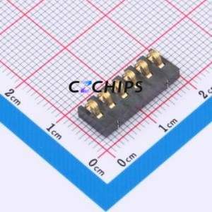 GT-BTP30006-0240B-019A Blade/Spring Contact Battery Connector SMD,P=3mm Connector Spring Contact Type 3mm 6P Vertical Mount - Product Image 1