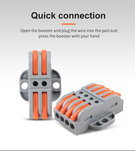 Bloque de terminales de cable eléctrico de alta calidad Conectores de cable de palanca rápida de empuje bilateral para conector de palanca de iluminación - Product Image 4