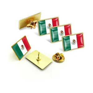 Mexico Singapore Pin quốc gia ngày Trâm cờ tình bạn ve áo huy hiệu men S tùy chỉnh thiết kế