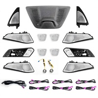 Kit Upgrade Cover Speaker untuk BMW X5 X7 G05 G07 2019-2025 Empat Pintu Tweeter Loudspeaker Cover Bercahaya 11 Warna Lampu Ambient