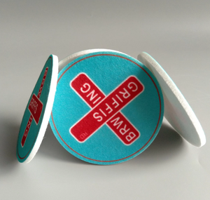 Vente chaude Sous-verres en feutre de qualité supérieure Matériau durable Nettoyage facile pour absorbant les boissons 4x4 pouces - Product Image 3