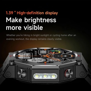 KC91 NEW นาฬิกาสมาร์ทวอทช์กีฬากลางแจ้ง GPS AMOLED สำหรับผู้ชาย หน้าจอ <span class=keywords><strong>1</strong></span>.39 นิ้ว กันน้ำ 5ATM แบตเตอรี่ 530mAh พร้อม ChatGPT AI Assistant เข็มทิศ วัดอัตราการเต้นของหัวใจ - Product Image 3
