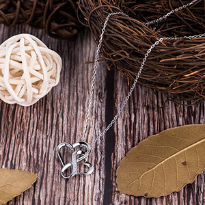 Collana con Ciondolo a Doppio Cuore Madre e Figlio per Donne, Regalo per la Festa della Mamma, Gioielli alla Moda - Product Image 3