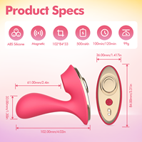 Tragbarer Slip-Vibrator mit Magnetclip, Klopf- und Vibrationsfunktion, Doppelstimulation für G-Punkt und Klitoris, USB-Aufladbar, Wasserdicht