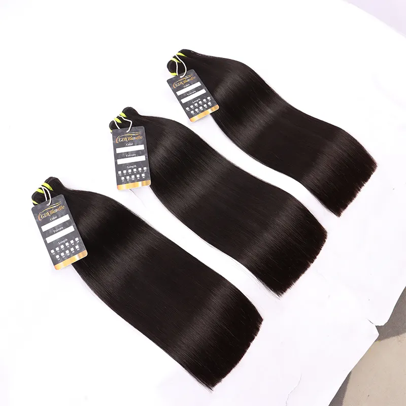 GDY Bundle Hochwertiges peruanisches Haar 100% Virgin Super Double Drawn Straight Human Hair Bundles