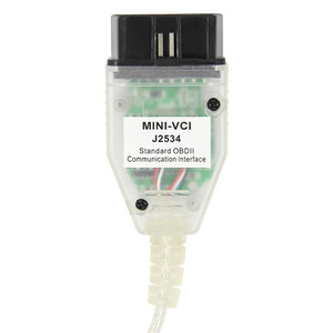 Mini vci pour <span class=keywords><strong>Toyota</strong></span> TIS <span class=keywords><strong>Techstream</strong></span> V18.00.008 minivci FTDI pour J2534 Scanner automatique OBD OBD2 câble de Diagnostic de voiture câble MINI-VCI - Product Image 1