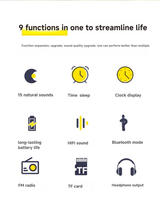 Support TF Card AUX Audio HIFI Bass Stereo Sound System Barre de son sans fil Baby White Noise Sleep Aid Portable for Speaker