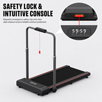 Tapis de marche électrique compact pliable pour la maison, équipement d'entraînement intérieur sous le bureau avec écran numérique et affichage de la vitesse