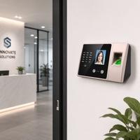 Máquina de Control de Asistencia con Reconocimiento Facial, Huella Dactilar y PIN, Descarga por USB, Indicaciones de Voz, Rápida, para Empleados de Oficina