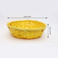 Paniers de rangement en bambou cercle de Pâques-Décoration d'intérieur et paniers-cadeaux de couleur personnalisée multifonctionnelle écologique