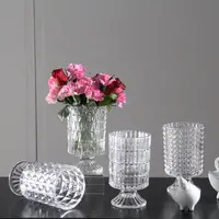 2022 Groothandel Huishoudelijke Goedkope Clear Elegante Moderne Ronde Cilinder Vaas Helder Glas & Kristal Vazen Voor Home Decoratie Bloemen