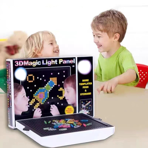 Nieuw Ontwerp Groothandel Licht Paneel Pixel Foto Puzzel Lamp Stukjes Kraal Illustratie Kleur Legpuzzels Spel Paddenstoel 3d Puzzel - Product Image 1