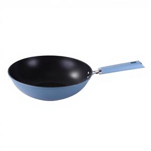 Nouvelle Poêle Wok Antiadhésive en Fer, Marmite pour Aliments Bébé, Cuisson à Fumée Légère, Compatible <span class=keywords><strong>Induction</strong></span>, Couvercle en Verre, Pot Cadeau - Product Image 1
