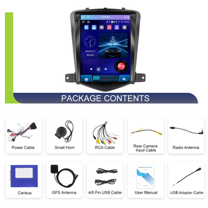 Podofo 9.7" 4+64G Autoradio Android Carplay/Android Auto sans fil GPS/Wifi/BT pour Chevrolet Cruze J300 2009-2014 Radio pour voiture - Product Image 6
