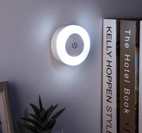 Veilleuse LED tactile blanc chaud, mini lampe murale rechargeable par USB pour chambre à coucher, chevet