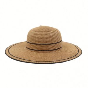 New Two Tone Color Floppy Sun Hat Spring Summer Outdoor Travel <b>Sunscreen</b> Beach Hat for Men and Women - Product Image 1