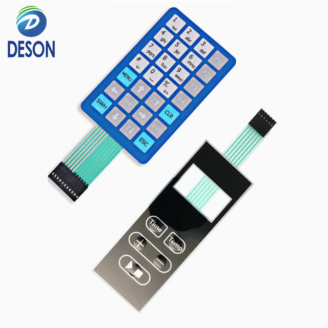 Deson Custom PC PET PVC Membrane Keyboard Graphic Adhesive Polycarbonate Overlay Durable Eco-Friendly Membrane Switch Panel