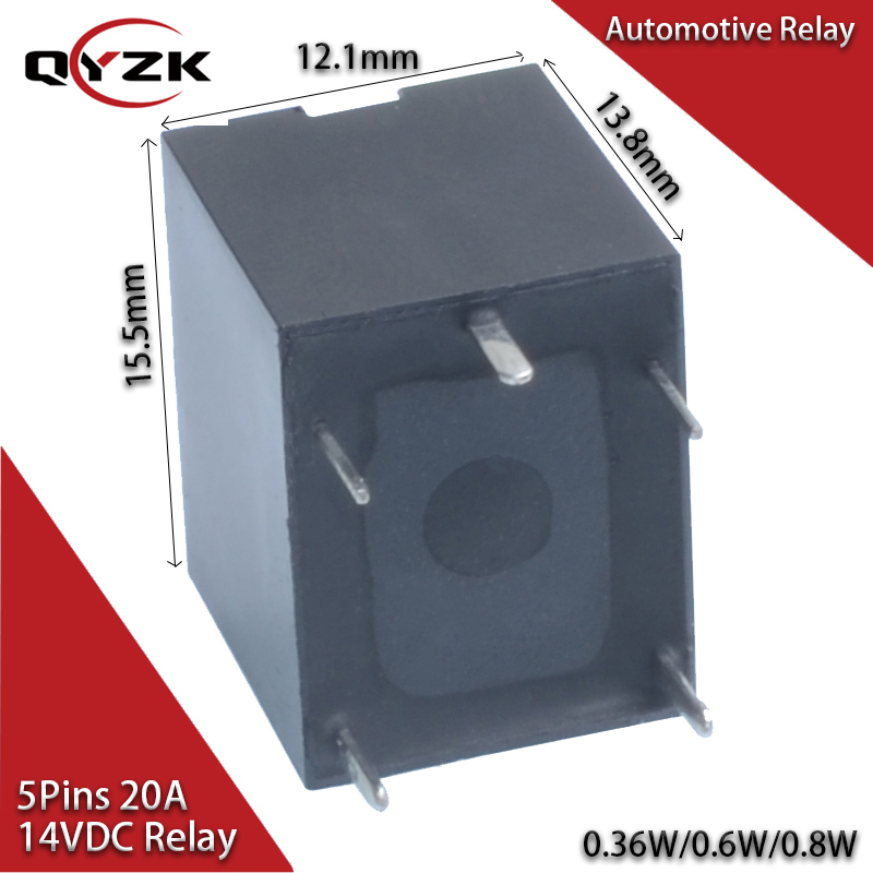 Mini 20A 20 Amp 14Vdc-16Vdc Electromagnetic Relay 5 Pin 12Vdc-24V 12 Volts 12Vdc Car Relay For Automobile T78" · image 2