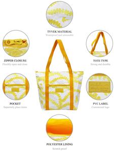 Sac fourre-tout portable en Tyvek, style hawaïen, écologique, indéchirable, avec fermeture éclair et poignée d'épaule, promotion - Product Image 6