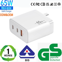 Chargeur rapide 65W Gan Type C avec prise UK, chargeur pour ordinateur portable 65W Type USB C, chargeurs pour téléphone portable, chargeur pour tablette iPad