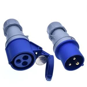 Industrial Aviation Connector 3-pin 16A 3P 220V Connector CE Male plug and Female socket 16a IP44 220-250V~2P+E