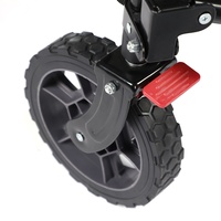 Chariot pliant WZ TC-92 pour le camping en plein air, roues pivotantes, construction métallique, poignée réglable, design compact pour les pique-niques