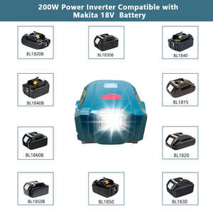 Inverter per Batterie al Litio <span class=keywords><strong>MAK</strong></span> 150W, Alimentatore Industriale per Telefoni Cellulari, Luce LED, da DC 18v a 110v AC - Product Image 3