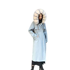 2019 nuova versione coreana <span class=keywords><strong>cappotto</strong></span> Parka in finta pelliccia <span class=keywords><strong>di</strong></span> <span class=keywords><strong>visone</strong></span> fodera staccabile motivo a quadri con bottone da donna <span class=keywords><strong>cappotto</strong></span> invernale medio <span class=keywords><strong>lungo</strong></span> - Product Image 6