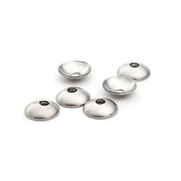 Perles d'espacement en acier inoxydable de haute qualité bouchon de perles d'extrémité pour collier et bracelet résultats de bijoux et composants