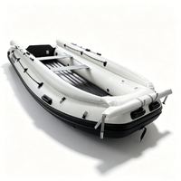 Bateau pneumatique gonflable pour jet ski, 15,4 pieds, capacité 8 personnes, avec protection de fond blanche, pour bateau d'accompagnement de yacht, fournisseur chinois pour commandes en gros
