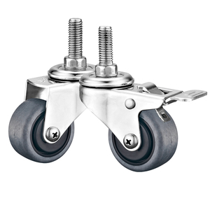 Rodízio de Aço Inoxidável SUS304 de 1,5 Polegadas, Leve, Antiestático, Giratório, para Móveis, Rodízio Pequeno Jin Zuan - Product Image 5