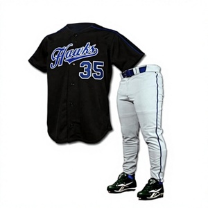 Uniformes de baseball de qualité supérieure 100% polyester, maillot et pantalon de baseball personnalisés pour hommes - Product Image 1