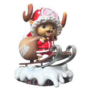 <span class=keywords><strong>Figurines</strong></span> de Noël Tony Tony Chopper en position de traîneau, articles d'anime de haute qualité, décorations de bureau, jouets tendance, cadeau - Product Image 1