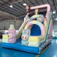 Château gonflable commercial QY personnalisé en usine, avec toboggan et trampoline, pour intérieur/extérieur, combinaison d'aventure, vente chaude