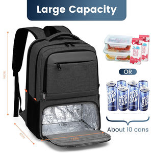 Mochila Térmica Multifuncional <span class=keywords><strong>para</strong></span> Almuerzo con Compartimento Acolchado <span class=keywords><strong>para</strong></span> Portátil de 15.6 Pulgadas, <span class=keywords><strong>Bolsa</strong></span> Impermeable <span class=keywords><strong>para</strong></span> Senderismo, Picnic y Oficina - Product Image 2