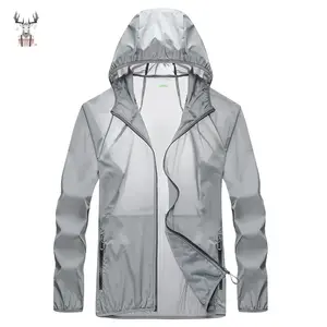 Factory Wholesale Summer Long Sleeve Zip Outdoor And Hoodie Rain Windbreaker Jacket