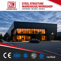 Nave Industrial Prefabricada Moderna de Acero ZW con Superficie Galvanizada y Garantía de 5 Años en Venta