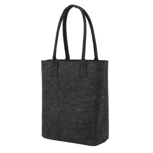 Hot Sale Grey Wool Felt Shopping Bag Creative Lady Tote Solid Hand made Bag Casual Shoulder Bag Designer Square Trend