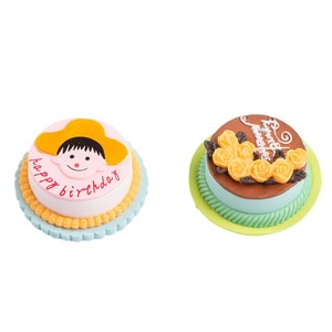 Miniature Cartoon Cake Decorations Round Birthday Party Supplies For Indoor Use Wholesale - Product Image 1