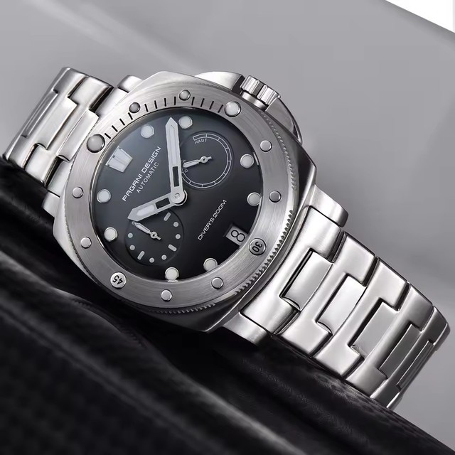 PAGANI DESIGN Luxury Automatic Mechanical Watch with Pointer Dial Stainless Steel Alloy Mens Watch Charm Style Waterproof